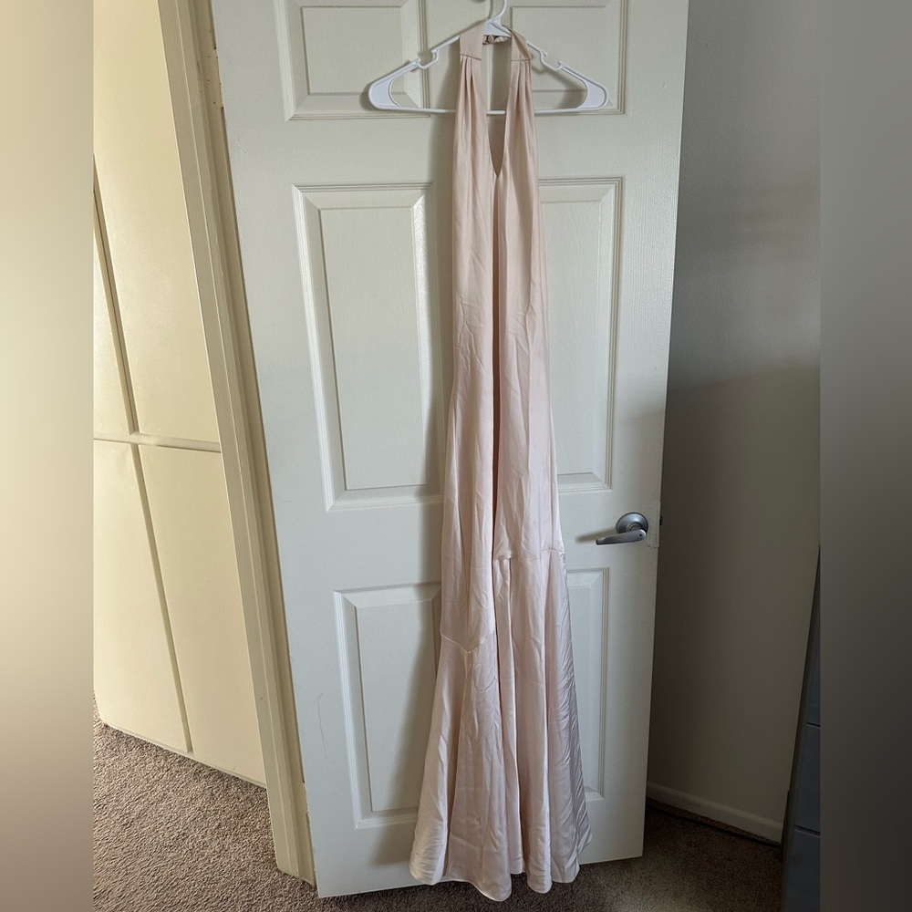 Birdy Grey Champagne Satin Bridesmaids Dress - Picture 3 of 6